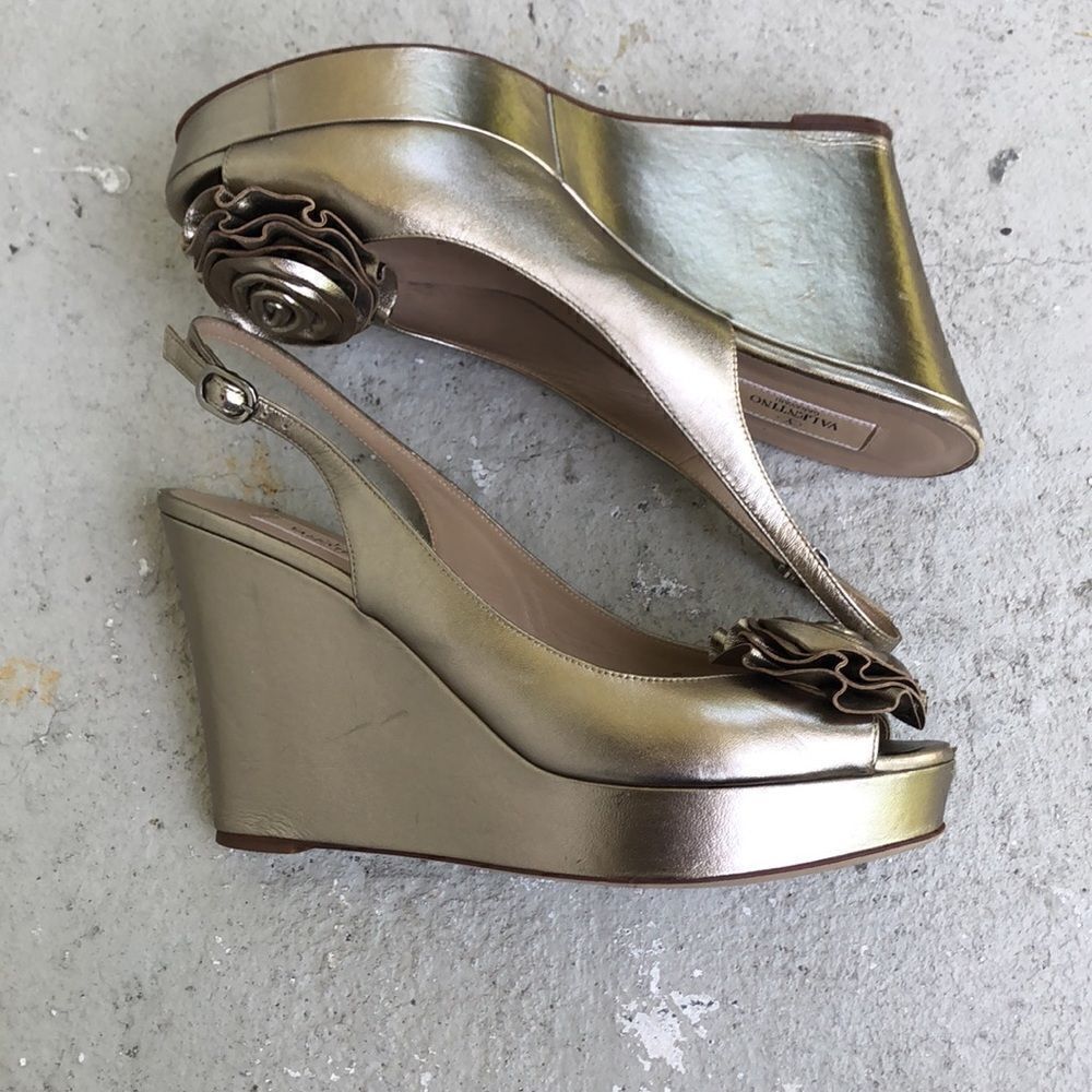 Valentino Silver Wedges - Picture 2 of 13